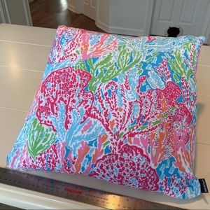 Coral “Lilly” Print Pillow